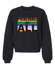 Pickleball Women's Crop Crew Sweatshirt - Pickleball for All