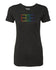 Rainbow Pride Pickleball Court Outline Spectrum Wicking T-Shirt - Pickleball T-shirt Women's