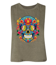 Sugar Skull - Racerback Crop Tank Top