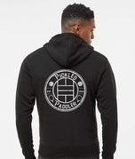 Pickleball Zip Hoodie - Super Soft - Pickled Paddler Emblem (White) - Unisex