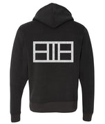 Pickleball Zip Hoodie - Super Soft - Thick, Heather Grey Court Outline - Unisex