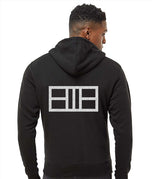 Pickleball Zip Hoodie - Super Soft - Thick, Heather Grey Court Outline - Unisex