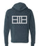 Pickleball Zip Hoodie - Super Soft - Thick, Heather Grey Court Outline - Unisex
