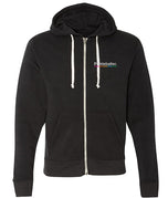 Pickleball Zip Hoodie - Super Soft - Thick, Heather Grey Court Outline - Unisex