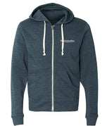 Pickleball Zip Hoodie - Super Soft - Thick, Heather Grey Court Outline - Unisex