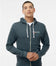 Pickleball Zip Hoodie - Super Soft - Thick, Heather Grey Court Outline - Unisex