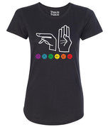 American Sign Language 'PB' - Women's Wicking Pickleball T-shirt