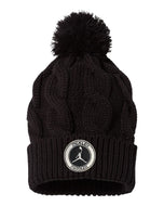 Pickleball Jumpman - Embroidered -  Slouch Knit - Beanie - Unisex - Sustainable