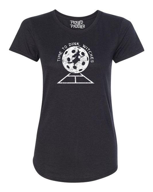 Halloween Pickleball Women's T-Shirt - Time to Dink, Witches!