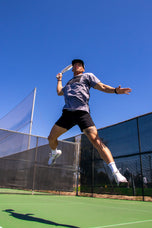 Pickleball T-shirt - Soft Moisture-Wicking [Mens/Unisex] - Pickleball Court Blocks