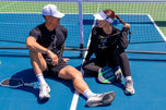 Skull and Crossbones Pickleball Paddle Performance Cap - Black and White