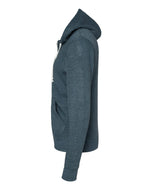 Pickleball Zip Hoodie - Super Soft - Thick, Heather Grey Court Outline - Unisex