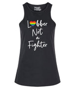 Pickleball Tank Top - Lobber Not A Fighter - Rainbow Heart