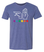 Pickleball T-shirt - Soft Moisture-Wicking [Mens/Unisex] - American Sign Language PB