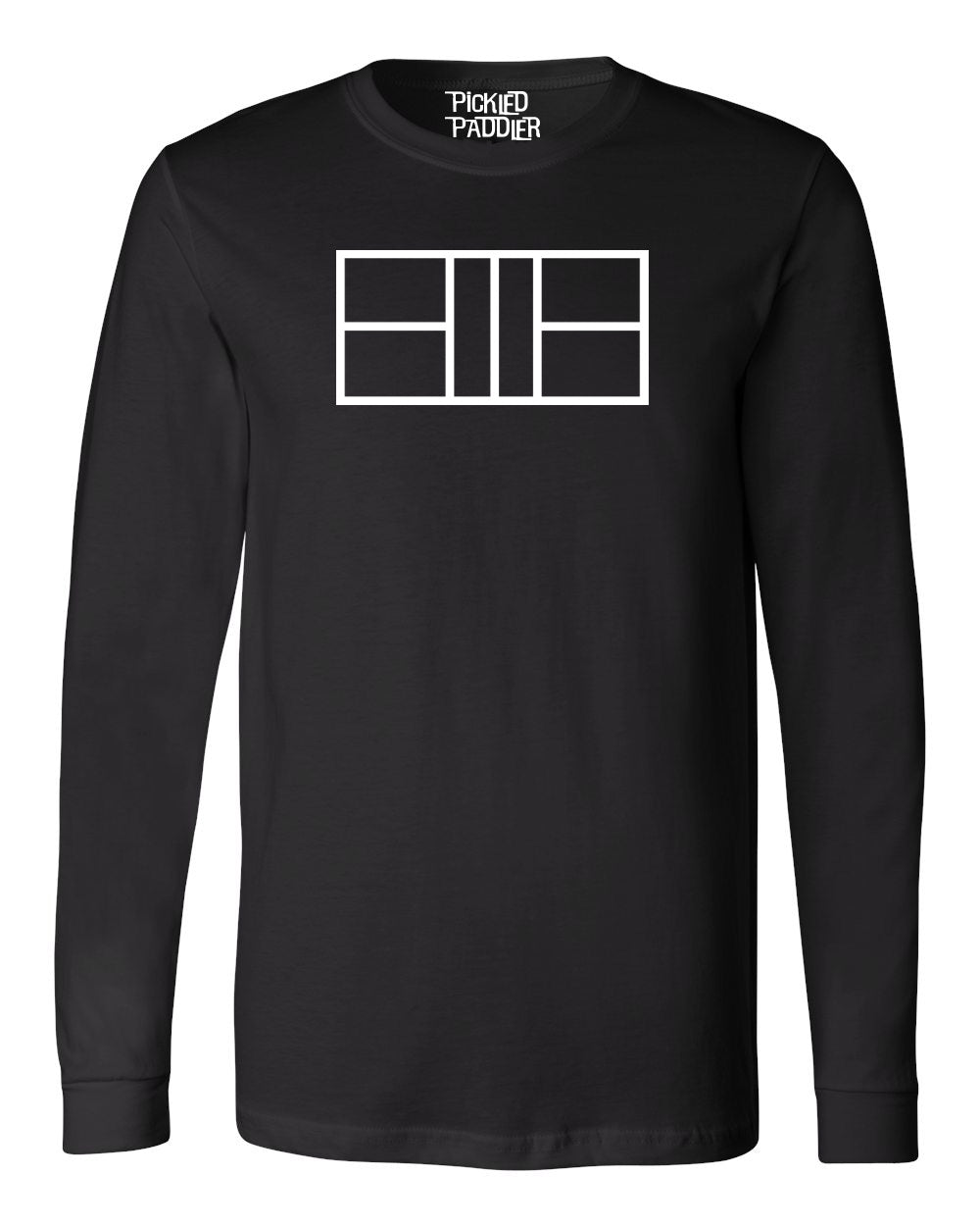 Court Outline Long Sleeve Pickleball T-Shirt- Unisex