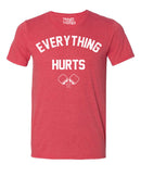 Pickleball T-shirt - Soft Moisture-Wicking [Mens/Unisex] - Everything Hurts