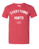 Pickleball T-shirt - Soft Moisture-Wicking [Mens/Unisex] - Everything Hurts