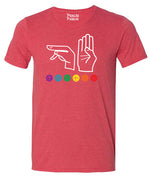 Pickleball T-shirt - Soft Moisture-Wicking [Mens/Unisex] - American Sign Language PB