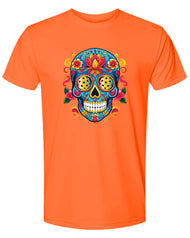 Pickleball T-shirt - Soft Moisture-Wicking [Mens/Unisex] - Sugar Skull