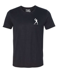 Performance Pickleball T-shirt - Soft Moisture-Wicking [Mens/Unisex] - Backhand Man Icon