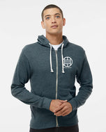Pickleball Zip Hoodie - Super Soft - Pickled Paddler Emblem (White) - Unisex