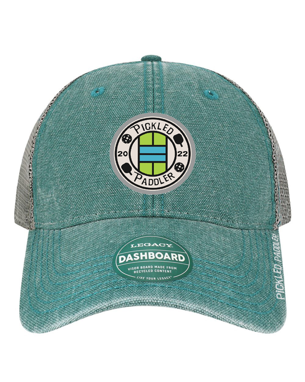 Pickled Paddler Washed Canvas Trucker Cap - Embroidered Court Emblem