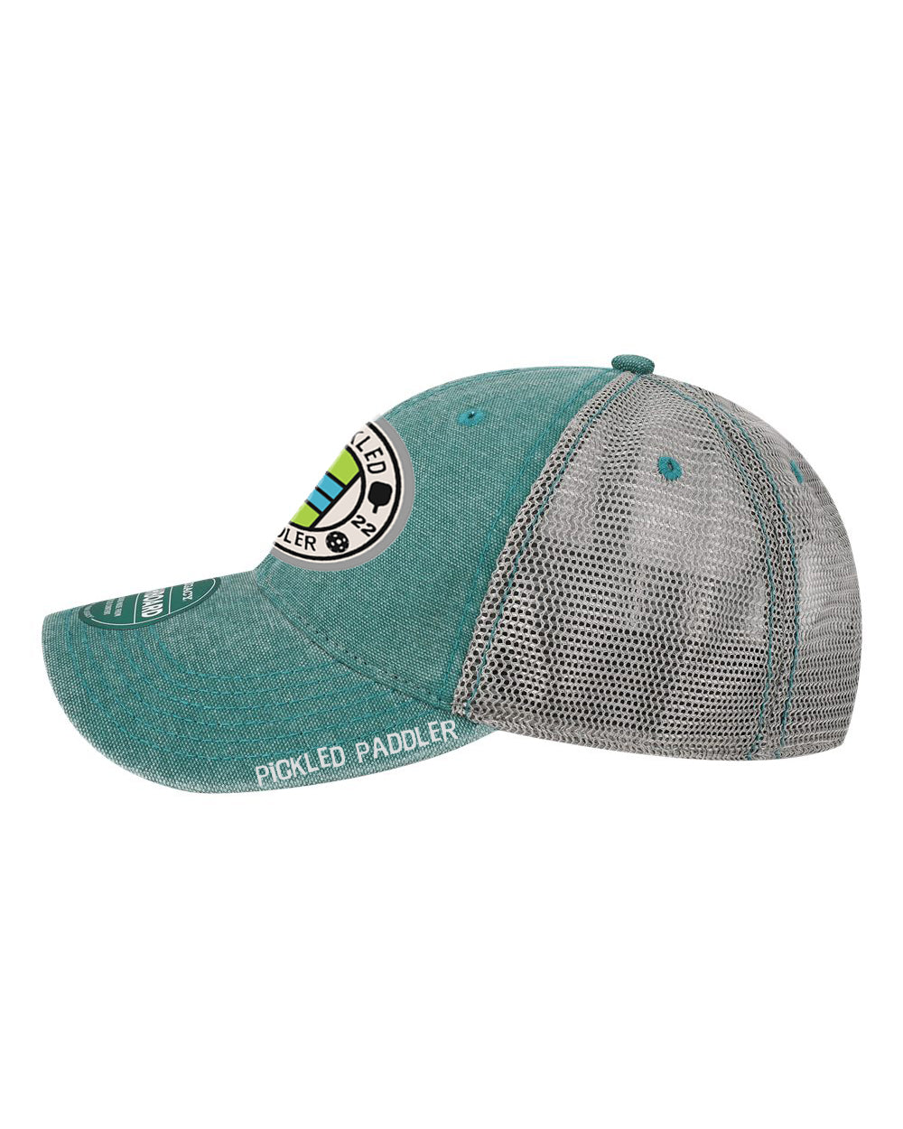 Pickled Paddler Washed Canvas Trucker Cap - Embroidered Court Emblem