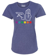 American Sign Language 'PB' - Women's Wicking Pickleball T-shirt