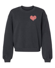 Pickle is Where the Heart is - Crop Crew Sweatshirt - Women's