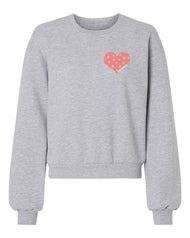 Pickle is Where the Heart is - Crop Crew Sweatshirt - Women's