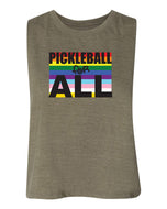 Pickleball for All - Racerback Crop Tank Top