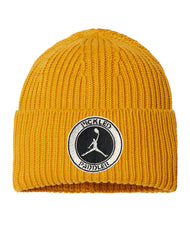 Pickleball Jumpman - Embroidered - Rib Cuffed Beanie - Unisex - Sustainable
