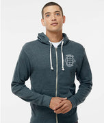 Pickleball Zip Hoodie - Super Soft - Pickled Paddler Emblem (White) - Unisex