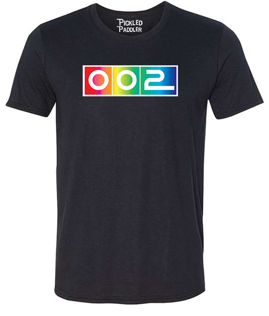 Pickleball T-shirt - Soft Moisture-Wicking [Mens/Unisex] - 002 Rainbow Spectrum Gradient Pride