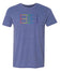 Pickleball T-shirt - Soft Moisture-Wicking [Mens/Unisex] - Rainbow Court Outline (Pride, Color)
