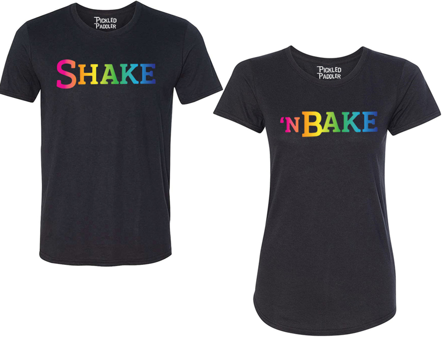 Rainbow Shake Partner Wicking T-shirt ['nBake sold separately] Pickleball T-Shirt - Womens