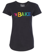 Rainbow 'nBake Partner Wicking T-shirt [Shake sold separately] Pickleball T-Shirt - Womens